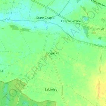 Bogacica topographic map, elevation, terrain