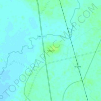 Nigohi topographic map, elevation, terrain