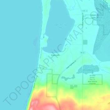 Watervale topographic map, elevation, terrain
