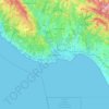 Santa Cruz topographic map, elevation, terrain