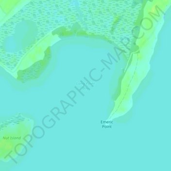 Long Point Bay topographic map, elevation, terrain