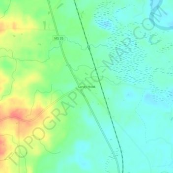 Sandy Hook topographic map, elevation, terrain