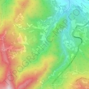 Corchia topographic map, elevation, terrain