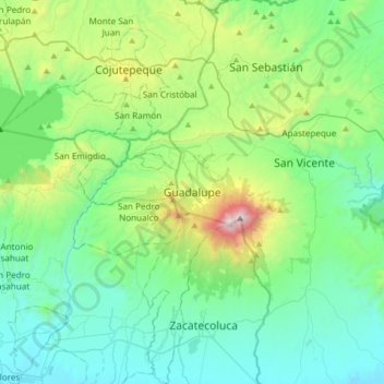 Guadalupe topographic map, elevation, terrain