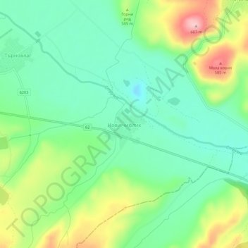 Novi Chiflik topographic map, elevation, terrain