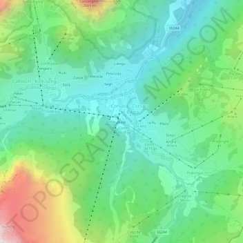 Burjé topographic map, elevation, terrain