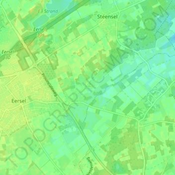 Molenveld topographic map, elevation, terrain