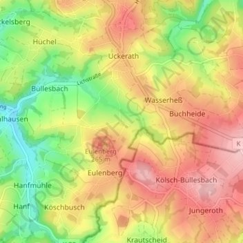 Scheuren topographic map, elevation, terrain