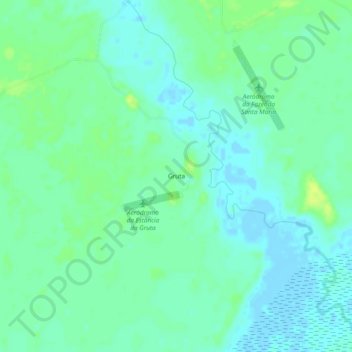 Gruta topographic map, elevation, terrain
