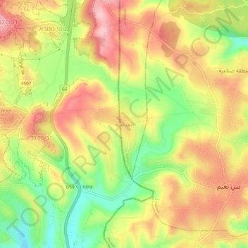 al-Udeisah topographic map, elevation, terrain