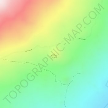 Puʻuʻōʻō topographic map, elevation, terrain