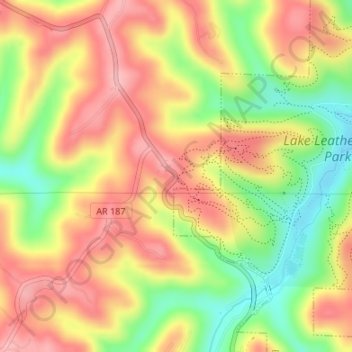 Thorn Crown Chapel topographic map, elevation, terrain