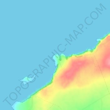 Dunlicky Point topographic map, elevation, terrain