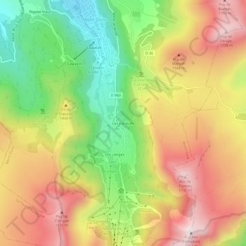 Les Égravats topographic map, elevation, terrain