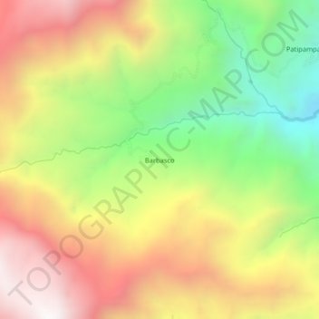 Barbasco topographic map, elevation, terrain