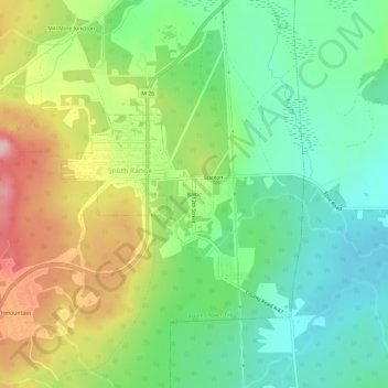 Baltic topographic map, elevation, terrain