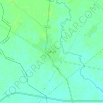 Jhabrera topographic map, elevation, terrain