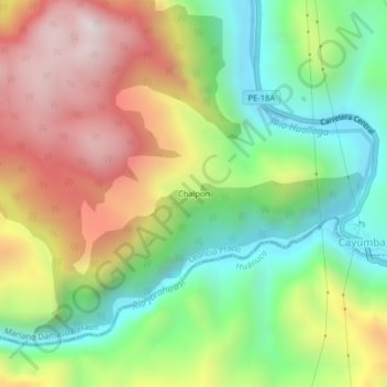 Chalpon topographic map, elevation, terrain