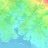 Menez Groas topographic map, elevation, terrain