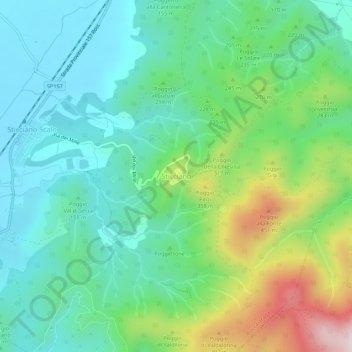 Sticciano topographic map, elevation, terrain