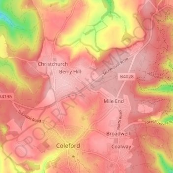 Five Acres topographic map, elevation, terrain