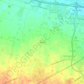 Vigolante topographic map, elevation, terrain