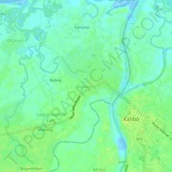 Bulwang topographic map, elevation, terrain