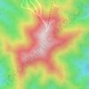 발왕산 topographic map, elevation, terrain
