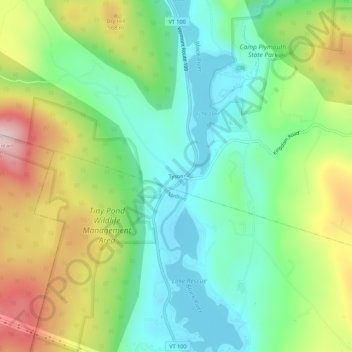 Tyson topographic map, elevation, terrain