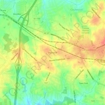 Deerwood topographic map, elevation, terrain