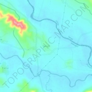 Sarud topographic map, elevation, terrain