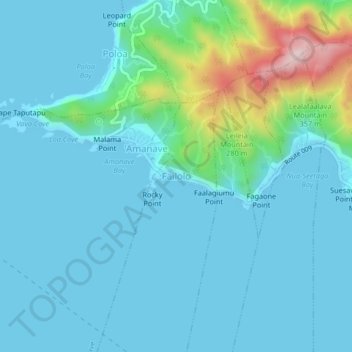 Failolo topographic map, elevation, terrain