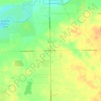 Richfield Center topographic map, elevation, terrain