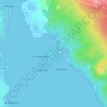 Seka topographic map, elevation, terrain