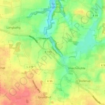 Terkelstoft topographic map, elevation, terrain