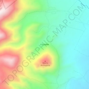 COLIMBA topographic map, elevation, terrain