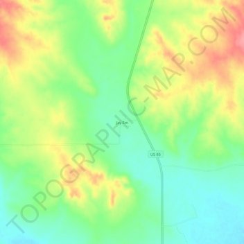 Jay Em topographic map, elevation, terrain