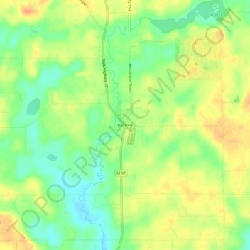 Bedford topographic map, elevation, terrain