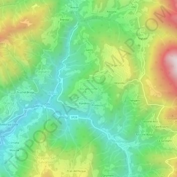 Ascensione topographic map, elevation, terrain
