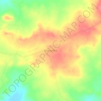Maravilha topographic map, elevation, terrain
