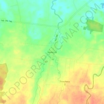 Veracruz topographic map, elevation, terrain
