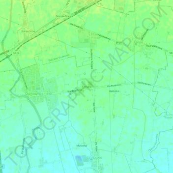 Crosara topographic map, elevation, terrain