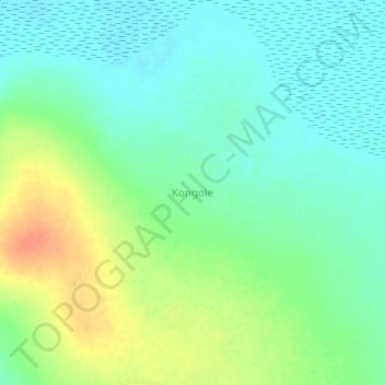 Kongole topographic map, elevation, terrain