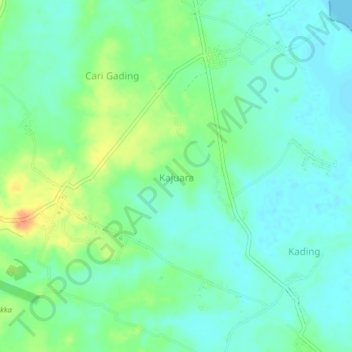 Kajuara topographic map, elevation, terrain