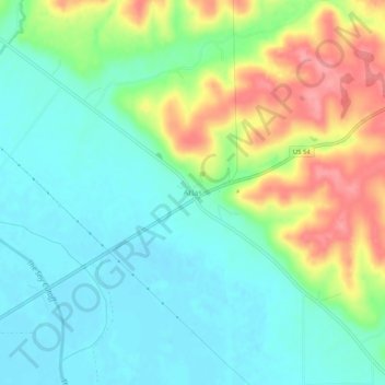 Atlas topographic map, elevation, terrain