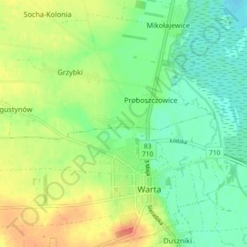 Morgi topographic map, elevation, terrain