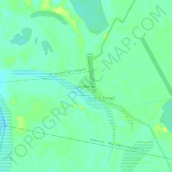 Las Tejerias topographic map, elevation, terrain