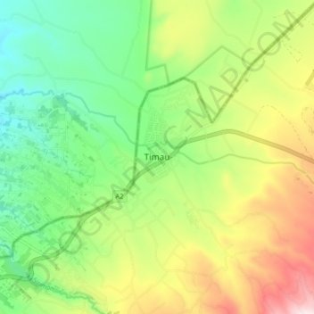 Timau topographic map, elevation, terrain