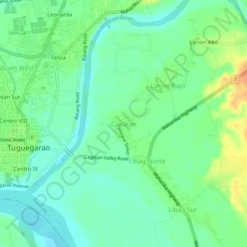 Capatan topographic map, elevation, terrain