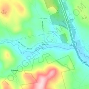 Waterloo topographic map, elevation, terrain